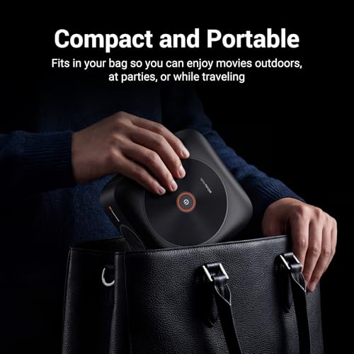 HAPPRUN 1500 ANSI 4K Decoding Outdoor Projector with Official Google TV | Smart Projector with WiFi and Bluetooth, Auto Focus & Keystone, Dolby Audio, Portable Home Theater for Indoor & Outdoor Movie