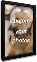 Framed Custom Canvas Prints with Your Photos Personalized Photo to Canvas Print Gifts for Couples Friends Family Baby Pets (Black, 8" L x 10" W)