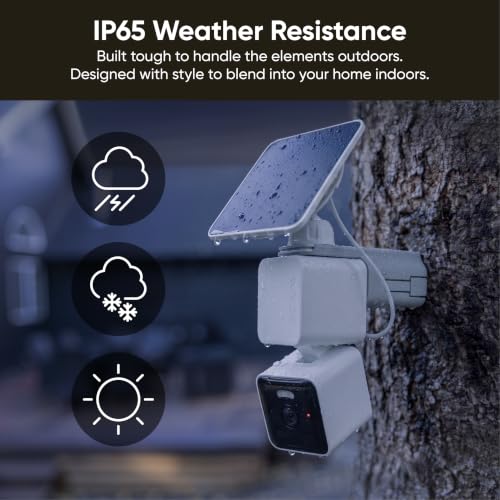 WYZE Solar Cam Pan, 2K Security Cameras Wireless Outdoor, Battery Powered | 360° Pan-Tilt, Battery Powered, 2.4 GHz Wi-Fi camera, AI motion detection, Color night vision, Cameras for home security