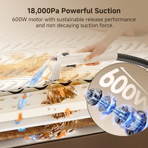Uwant 18Kpa Upholstery Cleaner Machine with Pet Pro Cleaner&Tools Set of 1