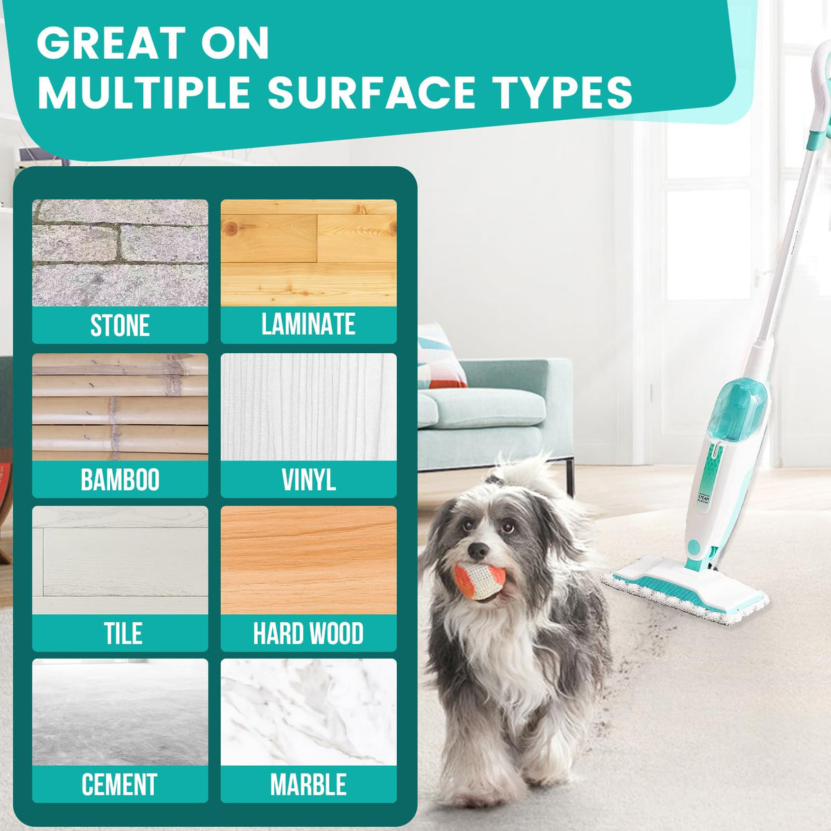 6 Pack Steam Mop Replacement Pads Compatible with Shark Steam Mops | Fit for S1000/S1000A/S1000C/S1000WM/S1001C, Floor Steamer Pads Washable, Reusable Microfiber Cleaner Pads