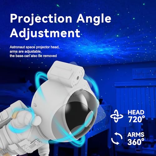 Star Projector Galaxy Night Light - Astronaut Space Projector, Starry Nebula Ceiling LED Lamp with Timer and Remote, Kids Room Decor Aesthetic, for Christmas & Birthdays