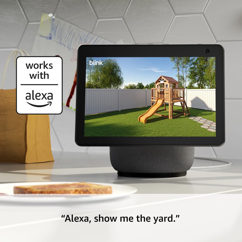 Blink Outdoor 4 and Battery Doorbell 2K+ (newest model) — Two-year battery 1080p cameras and 2K battery doorbell. Sync Module Core included — 5 Cameras + Doorbell (Black)