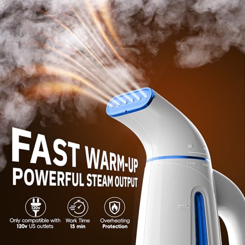 OGHom Steamer for Clothes, Handheld Clothing Steamer for Garment, 240ml Big Capacity 700W Portable Travel Steam Iron (Only for 120V)
