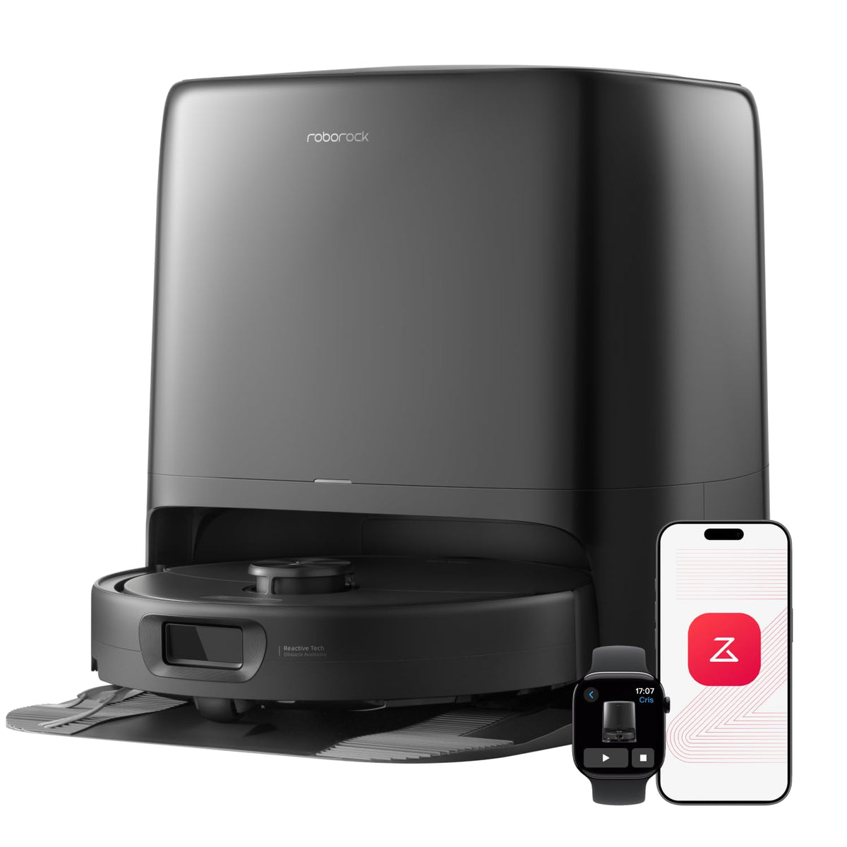 roborock 2026 New Qrevo 2 Pro Robot Vacuum and Mop, 20,000Pa Suction | FlexiArm Edge Mopping, Zero-Tangle, High-Temperature Mop Self-Cleaning, Smart Obstacle Avoidance for Pet Hair & Carpet, Black
