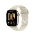 Apple Watch Series 12 GPS 42mm Smartwatch | Light Gold Aluminum Case, Sand Sport Band - S/M. Health + Fitness + Sleep Tracking, Heart Rate, Safety