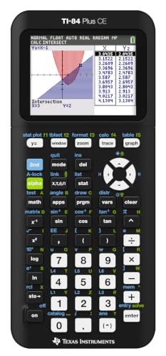 Texas Instruments TI-84 Plus CE Color Graphing Calculator, Black | Computer version included, USB charging, Full color, Faster than TI-84 Plus