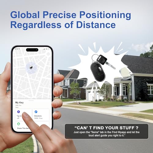 Air Tracker Tag 2 Pack [Apple MFi Certified] with Find My(iOS Only) | Key Finder with No App Needed, IP65 Waterproof, 365-Day Standby, Wallets Keys Bags Luggage Locator Tracker Tag