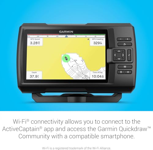 Garmin Striker Vivid 7cv, U.S. with GT20-TM Transducer - Easy-to-Use 7-inch Color Fishfinder and Sonar Transducer, Vivid Scanning Sonar Color Palettes (010-02552-00)