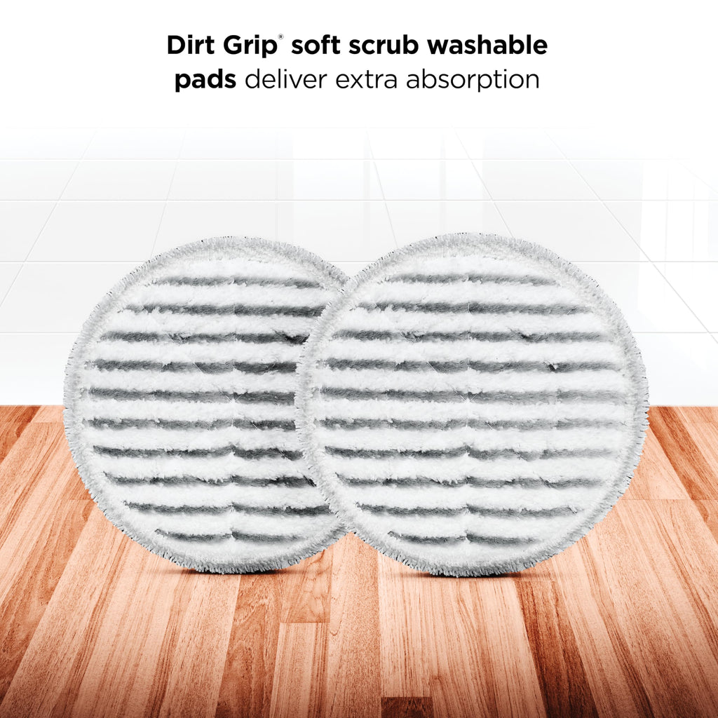 Shark Steam & Scrub Steam Mop, All-in-One Hard Floor Cleaner, Grey, S8001 | LED Headlights, 4 Dirt Grip Soft Scrub Pads Included, XL Water Tank, Swivel Steering