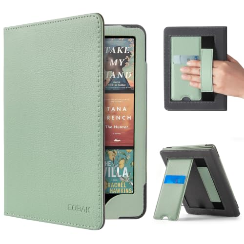 CoBak Case for 7"/6.8" Kindle Paperwhite 13/12th Gen &Kindle Colorsoft 2026 | for Signature Edition (2026/2024), Foldable Kickstand, Card Slot, Hand Strap, Auto Sleep/Wake, PU Leather Stand Cover