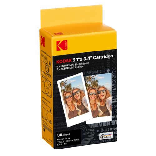 KODAK 4PASS 2x3” Cartridge Refill, 60 Sheets, Mini 2 & Mini Shot 2