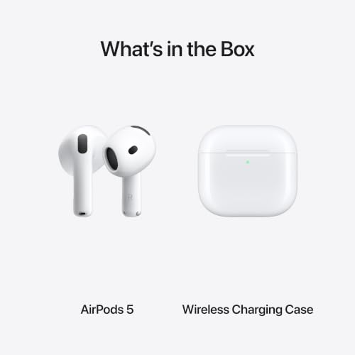 Apple AirPods 5 with Wireless Charging Case | Wireless Earbuds, Wireless Charging Case, Active Noise Cancellation, Personalized Spatial Audio, Live Translation, H2 Chip