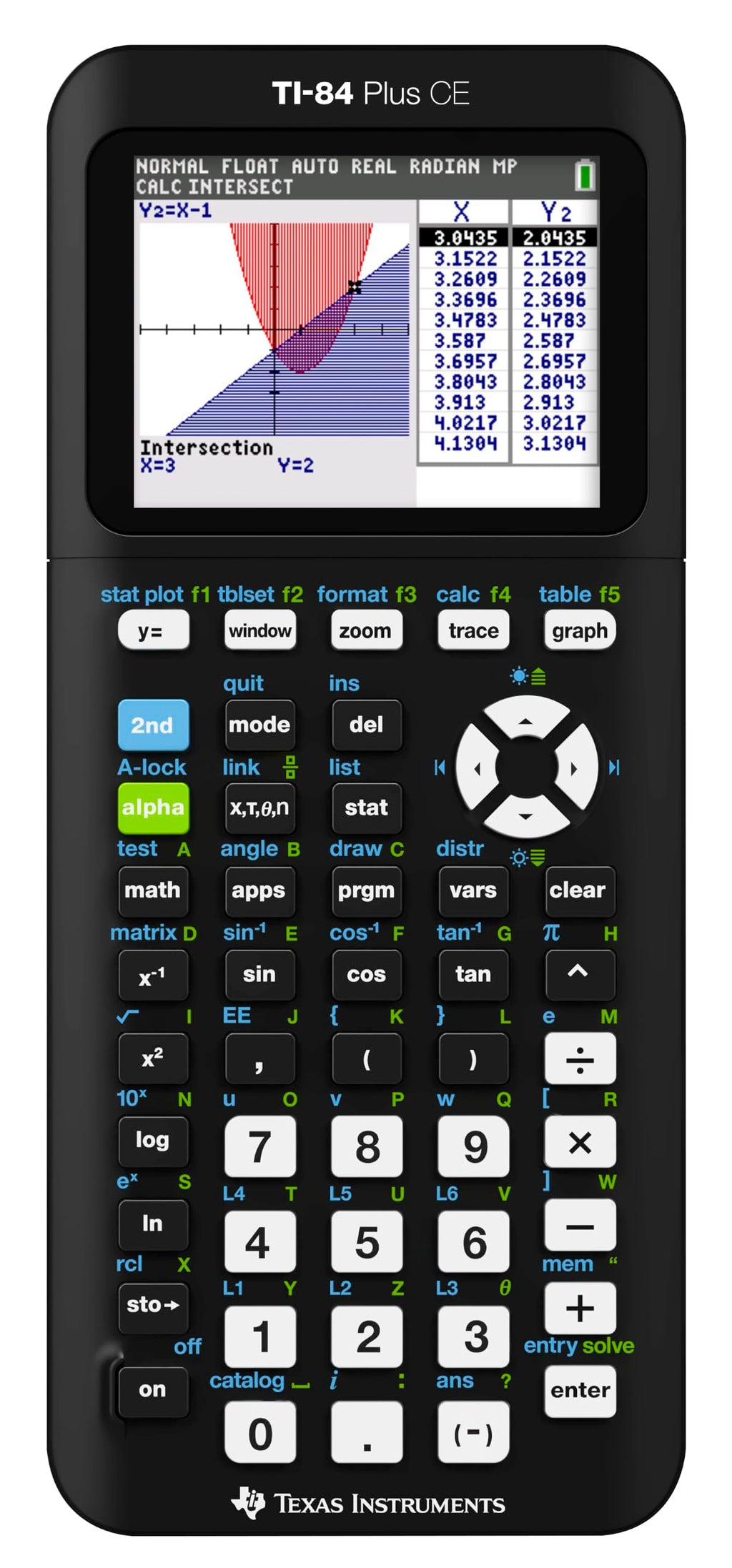 Texas Instruments TI-84 Plus CE Color Graphing Calculator, Black | Computer version included, USB charging, Full color, Faster than TI-84 Plus