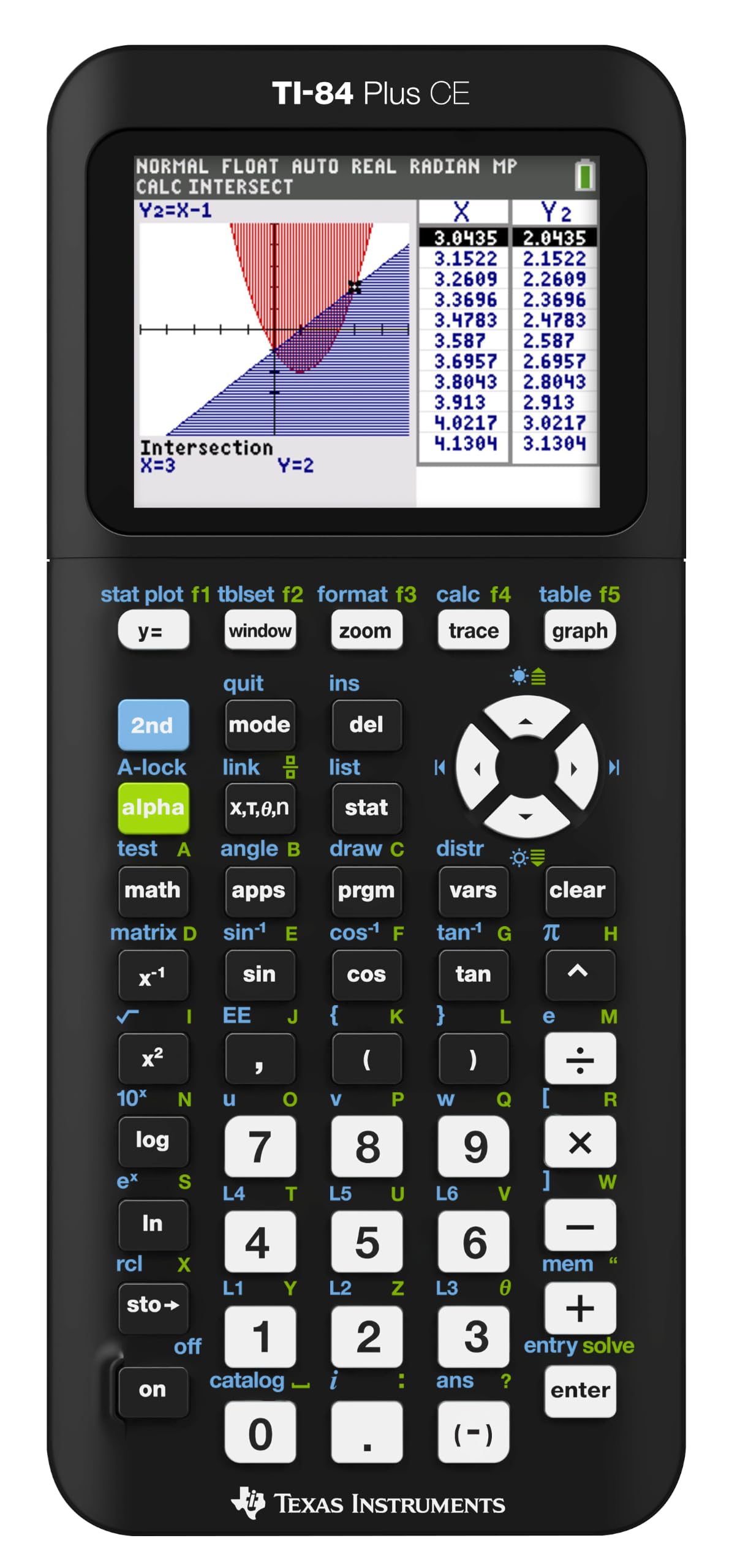 Texas Instruments TI-84 Plus CE Color Graphing Calculator, Black | Computer version included, USB charging, Full color, Faster than TI-84 Plus
