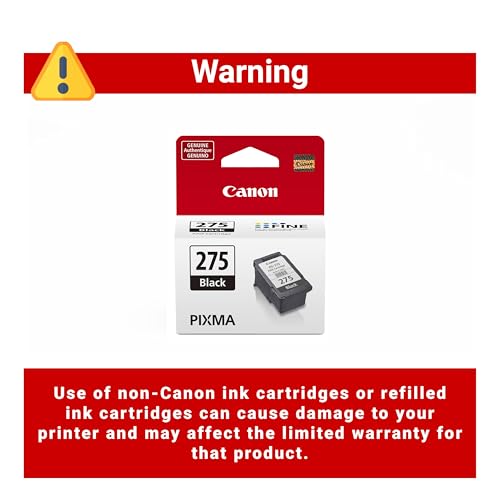 Canon Genuine PG-275 Black Ink Cartridge | Compatible with TS3520/3522, TR4720/4722, TS3720/3722