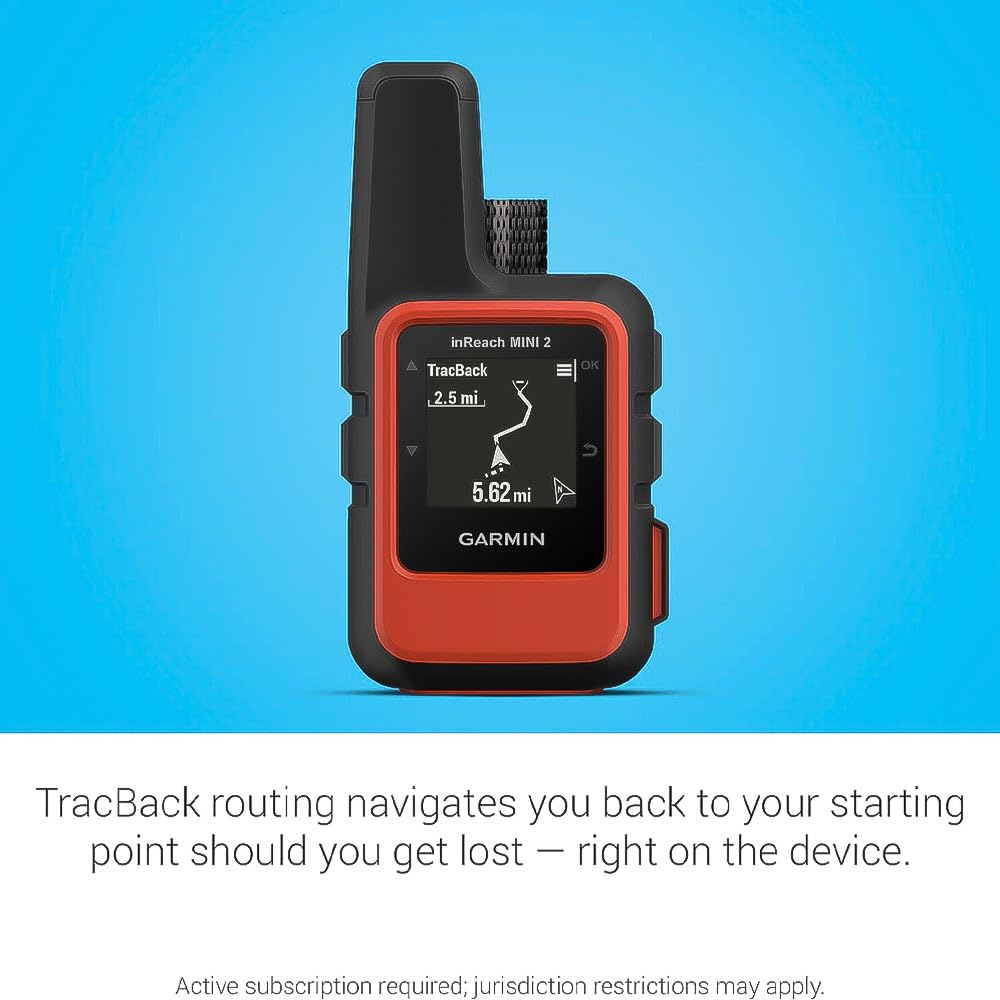 Garmin inReach® Mini 2, Satellite Communicator, Orange | SOS Satellite Communicator with Navigation, Two-Way Messaging Beyond Cell Service, 24/7 Garmin Response℠