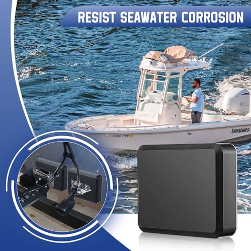 Transducer Mounting Plate Kit Transducer Pad,Black,4.3 x 3.5 Inch | Adhesive mount plate, 25mm pad, Cleaning wipes & clips, No-drill transducer installation