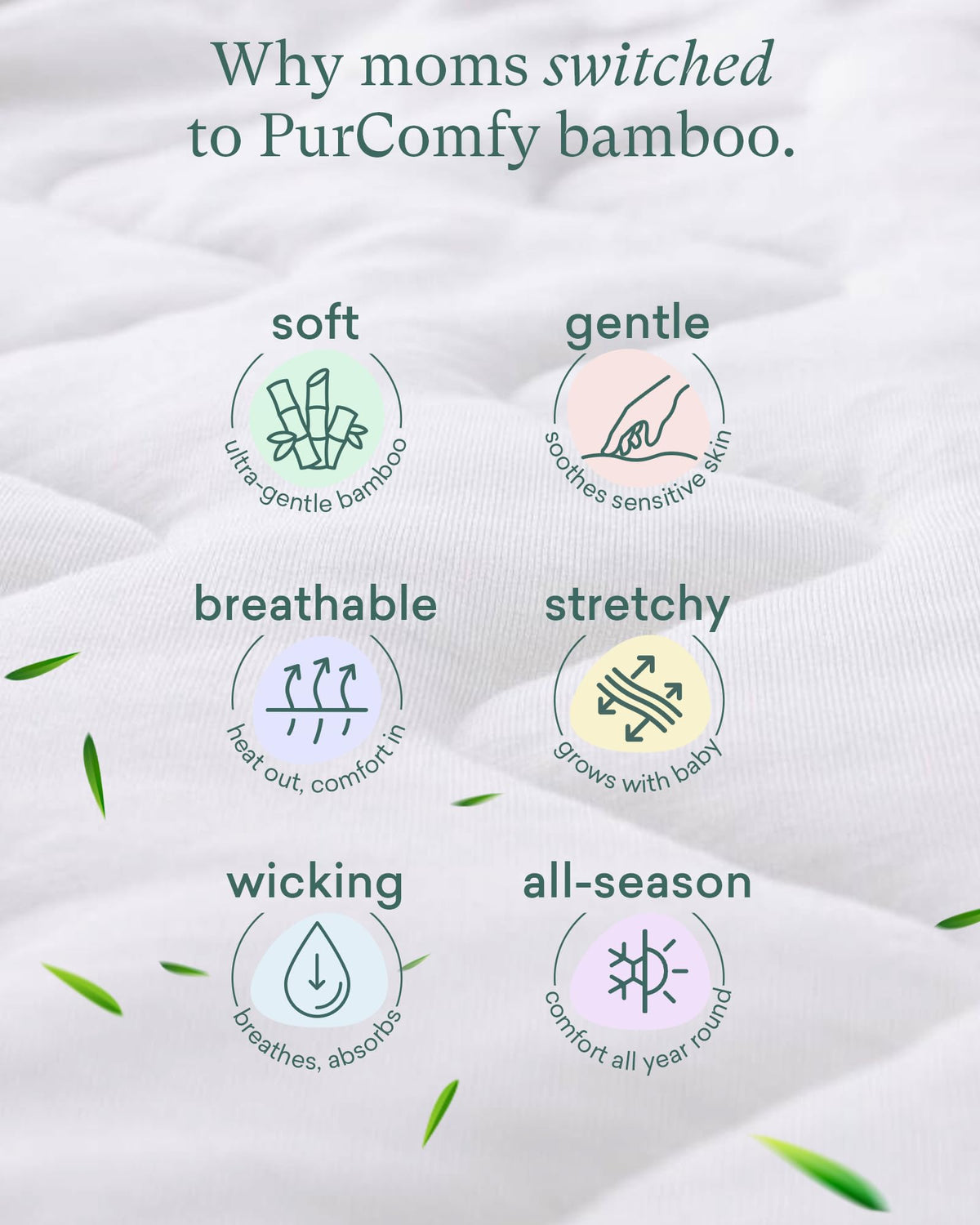 PurComfy Supersoft Bamboo Viscose Sleep Sack, 1.0 TOG Baby Sleeping Bag | Ideal For Sensitive Skin, 2-Way Zipper, All Season Baby Wearable Blanket, Neutral for Boy Girl
