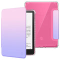 Fintie Clear Case for 7" Kindle Paperwhite 12th Gen 2024 & Kindle Colorsoft | Soft Light TPU Cover, Transparent Back, Scratch-Proof, Auto Wake/Sleep, for Paperwhite 2024 12th Generation, Fantasy Ombre