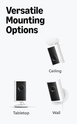 Ring Indoor Cam 2K, Retinal 2K for crisp video, 6x Enhanced Zoom, Night Vision, Home and business security, White