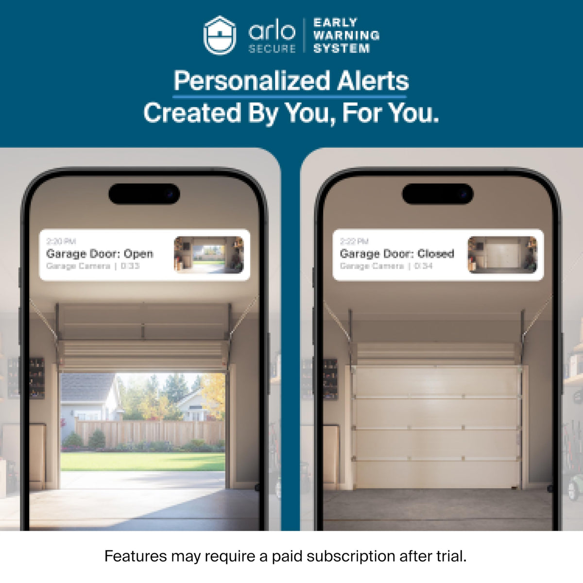 Arlo Pro Wireless Security Camera 2K HDR (6th Gen) - 4-Cam | 2K HDR video; Wireless outdoor; Rechargeable removeable battery; AI detection; Emergency Response; 1-mo Secure plan incl.