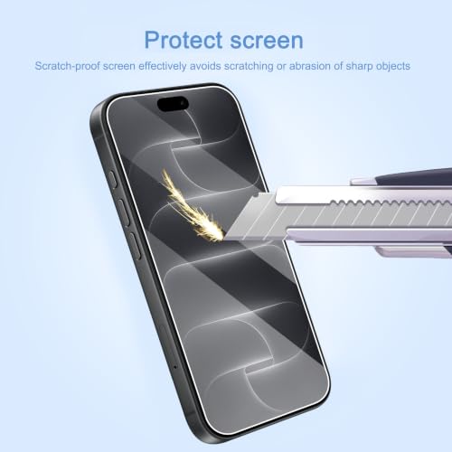 Ailun 3 Pack Screen Protector for iPhone 18 Pro/iPhone 17 Pro | 6.3 inch, Tempered Glass, Installation Frame, Sensor Protection, Dynamic Island Compatible, Case Friendly
