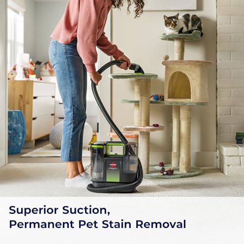 BISSELL Little Green Max Pet Portable Carpet Cleaner, 3860 | Self-Cleaning Tough Stain Tool & Pet Hair Removal Tool; car/auto detailing; deep upholstery cleaning