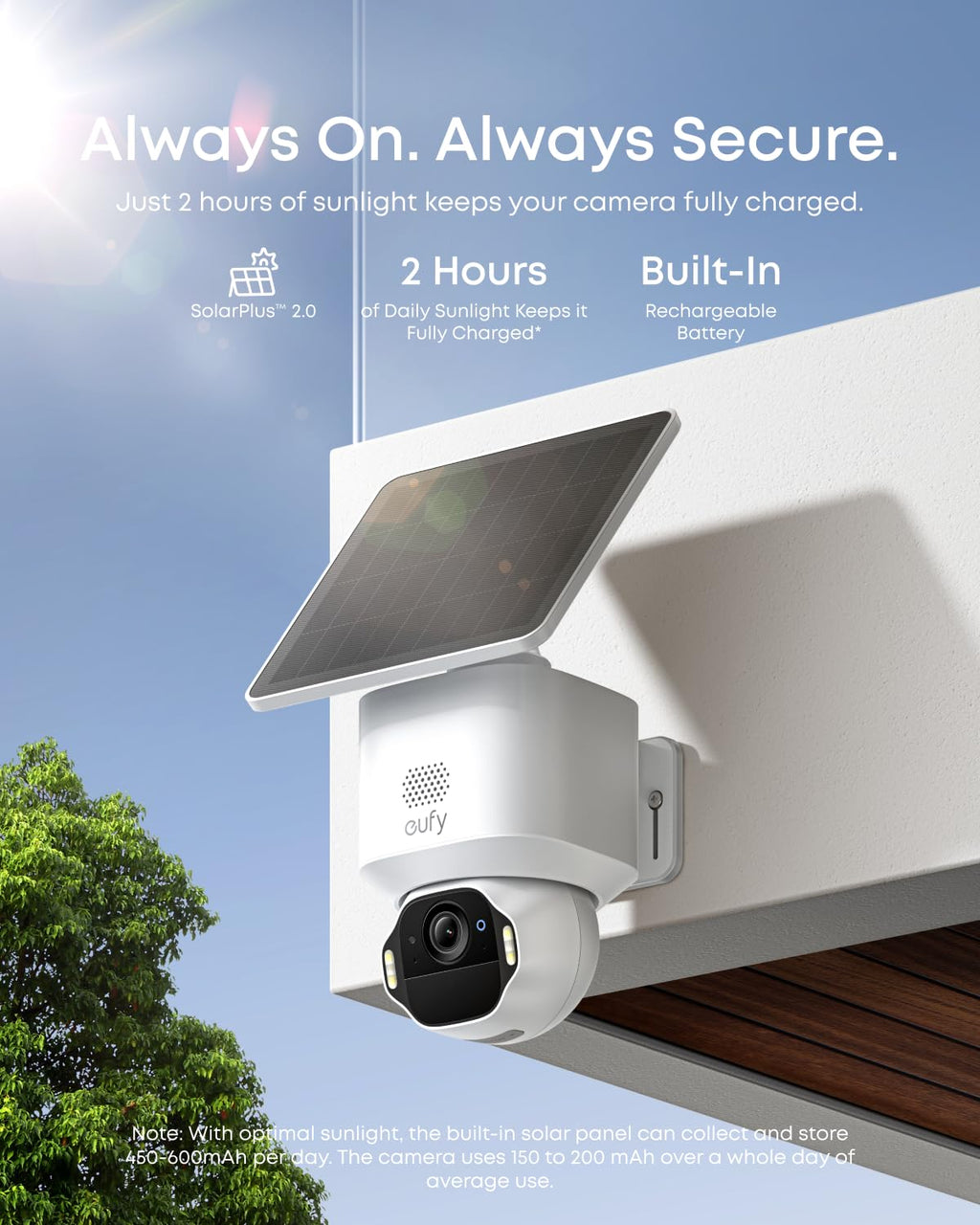 eufy Security SoloCam E42, 4-Cam Kit, 4K Solar Security Camera | AI Facial Recognition & Motion Tracking, Strobe Light, Pan & Tilt, Solar Powered, Built-in Local Storage (Up to 16TB)