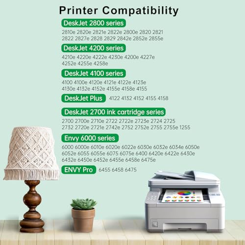 67XL Ink Cartridges Black/Color Combo Pack Replacement for HP Ink 67 HP67XL | High Yield 67XL Ink Compatible with HP DeskJet 2755e 2855e 2700 2700e 4155e 2734e 2827e 4100e Envy 6055 6455e Printer 2PK