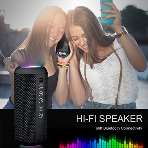 Ortizan X10 Portable Bluetooth Speaker (1st Gen), IPX7 Waterproof, Wireless | Big Sound and Deep Bass, TWS Pairing, 30Hrs of Playtime, for Home/Party/Outdoor/Beach, Birthday Gifts for Men Women - Black