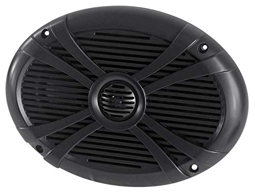 Rockville RMSTS69B 6" x 9" Black Waterproof Marine Boat Speakers, Pair | 1000W Peak/250W RMS, CEA Compliant, Swivel Tweeter, UV Treated, Stainless Steel Terminals, Includes Speaker Wire & Hardware