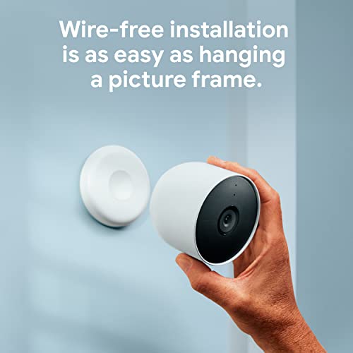 Google Nest Cam Outdoor or Indoor, Battery - Wireless Security Camera | Home security camera, built-in intelligent alerts, 1080p HDR video, works with Google Home and Alexa