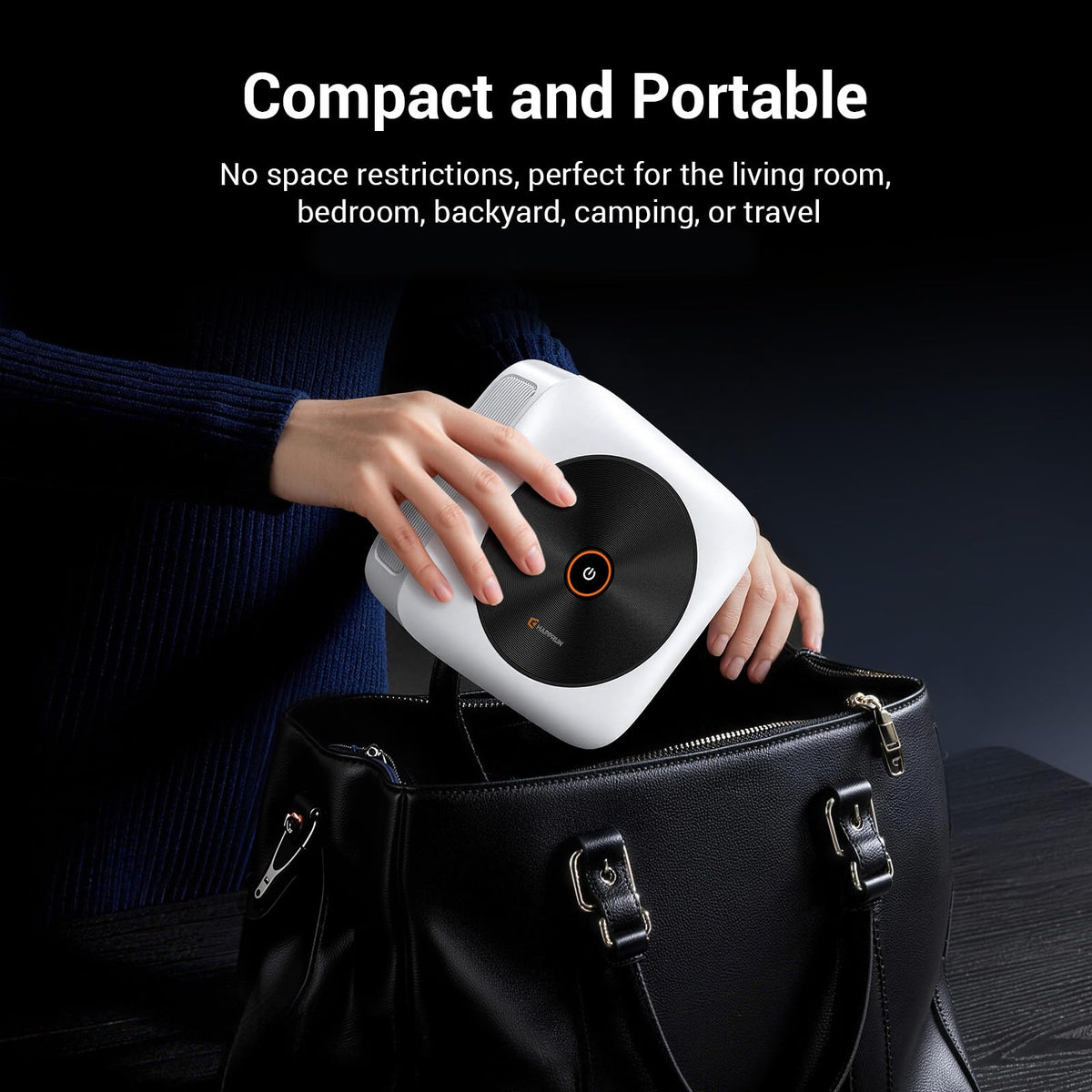 HAPPRUN 1500 ANSI Smart Outdoor Projector, Built-in Apps, 30W Dolby Audio | 4K Decoding,Auto Focus,10K+ Apps,Movie Projector with WiFi Bluetooth,Portable Indoor Proyector Compatible with Phone/TV Stick