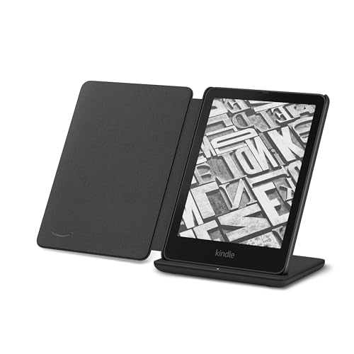 Amazon Kindle Paperwhite Bundle: Includes, Amazon Kindle Paperwhite Signature Edition 32GB | Black, Premium Leather Cover | Walnut & Wireless Charging Dock