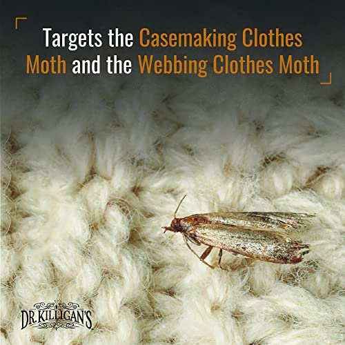 Dr. Killigan's Premium Clothing Moth Traps with Pheromones (Black, 6 Traps) | Clothes Moth Traps with Pheromones, Alternative to Moth Balls, Targets the Webbing Clothes Moth & Casemaking Clothes Moth