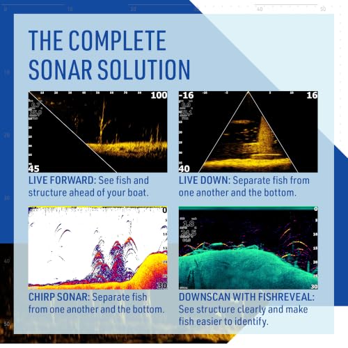 Lowrance Eagle Eye 9 Live Sonar Fish Finder with Preloaded C-MAP Charts | 9-inch IPS display, Live Forward, Live Down, CHIRP, FishReveal, included transducer
