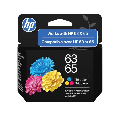 HP 63/65 Tri-Color Ink Cartridge (Replaces Both 63 & 65), Compatible with DeskJet 1100, 2100, 2600, 3600, Envy 4500, 5000, OfficeJet 3800, 4600, 5200 Series, B7RT2AN