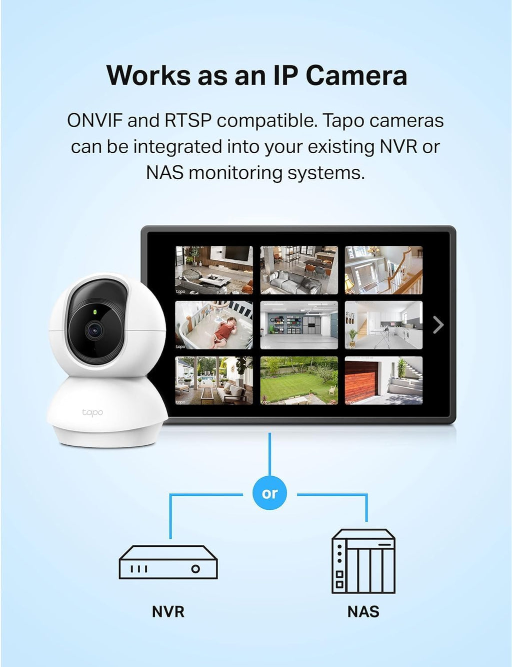 Tapo 1080p Pan/Tilt Security Camera for Baby Monitor, Pet Camera, C200 | Motion Detection, 2-Way Audio, Night Vision, Cloud & SD Card Storage, Works with Alexa & Google Home