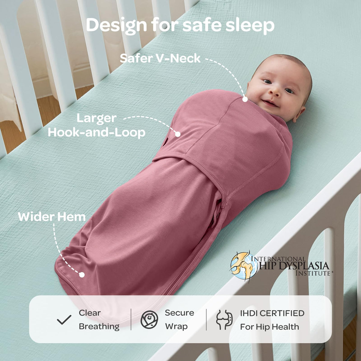Momcozy Swaddles for Newborns, Quiet Fastener Swaddle for Infant 0-3 Months | New-Parent-Friendly Sleep Sack, Reduce Startle Reflex, Newborn Boys Girls Registry Essentials, 2-Pack, Bloom