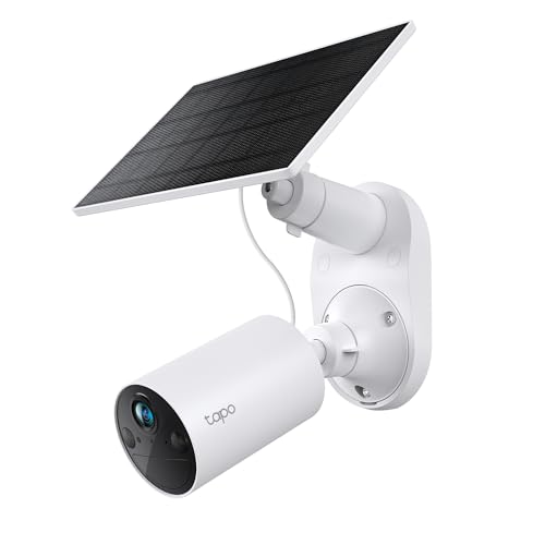 Tapo SolarCam C402 KIT 1080p Outdoor Wireless Security Camera | Battery Power with Solar, Person Detection, Subscription-Free Local Storage or Optional Cloud, Works with Alexa & Google Home