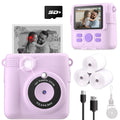 ESOXOFFORE Instant Print Camera for Kids, Christmas Birthday Gifts for Girls Boys Age 3-12,Kids Digital Cameras for Toddler, Portable Toy for 3 4 5 6 7 8 9 10 Year Old Girl -Purple