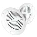 Magnadyne 5-inch Water Resistant Outdoor Speakers, Dual Cone, 25W Peak Power, Marine and RV Compatible (White)