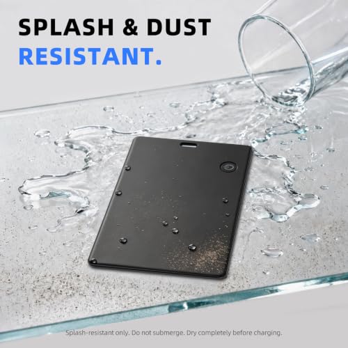 UQO Wallet Tracker Card, Works with Apple Find My or Google Find Hub | MFi certified. Works with Android. Qi charging. 85dB+ sound. Separation alerts. Wallet & passport fit. Great gift idea.