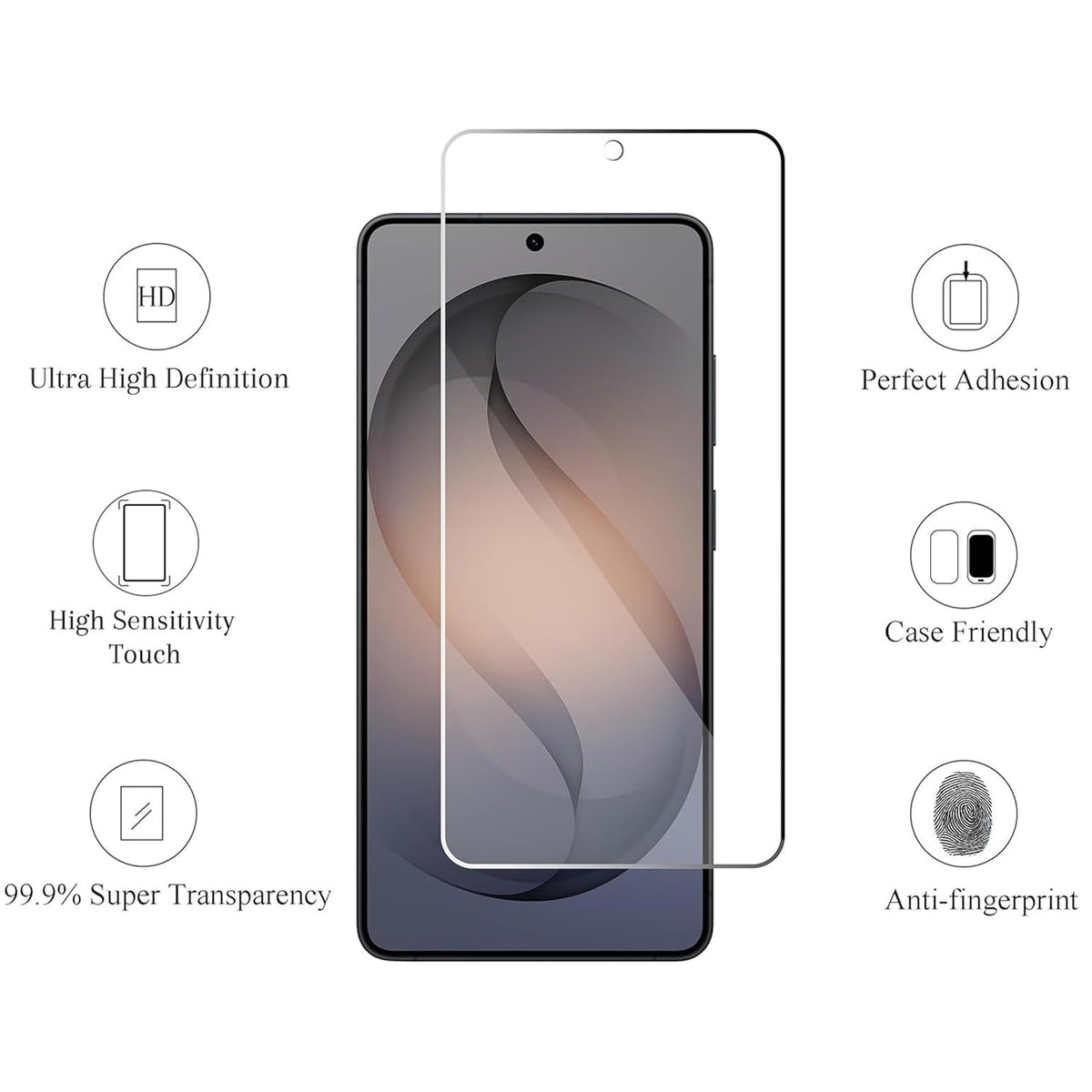 Ailun Screen Protector + Camera Lens Protector for Galaxy S26 Ultra | 3+2 Pack, 6.9 Inch, Tempered Glass, Fingerprint Unlock, 0.25mm Ultra Clear, Case Friendly
