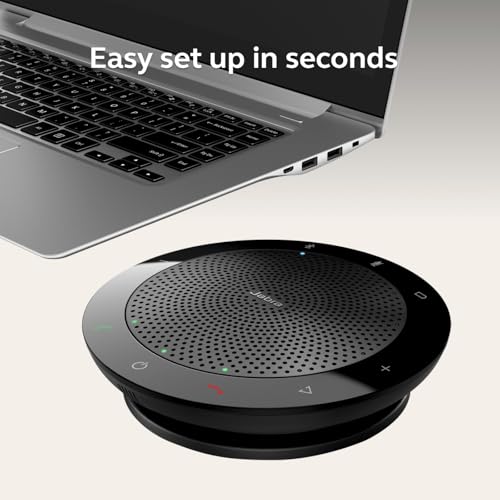 Jabra Speak 510 (2025 Edition) Portable USB Bluetooth Speaker, Black | Portable Speakerphone, USB or Bluetooth, Crystal-Clear Sound, Works with Microsoft Teams, Google Meet, Zoom
