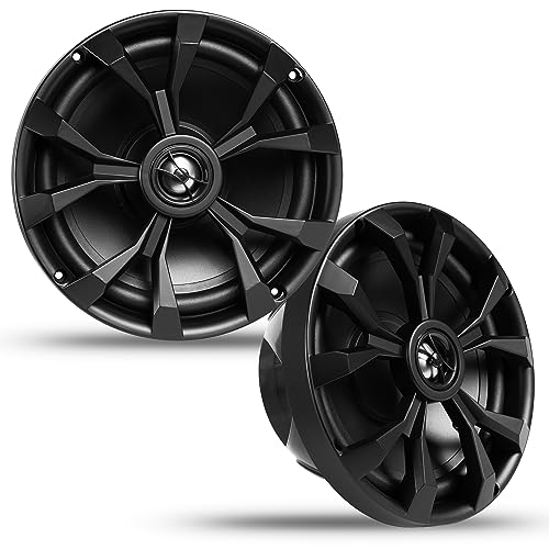 BELVA BBMS8B 8” 2-Way 500W Peak (250W RMS) Black Marine Coaxial Speakers for Marine/ATV/Motorcycle/Powersports