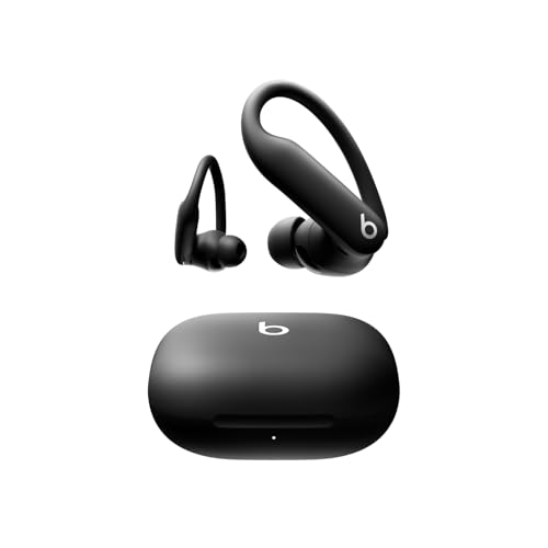 Beats Powerbeats Pro 2 - Wireless Noise Cancelling Workout Earbuds with Secure- Fit Earhooks, Up to 45-Hour Battery with Charging Case, Sweat & Water Resistant, Heart Rate Monitoring - Jet Black