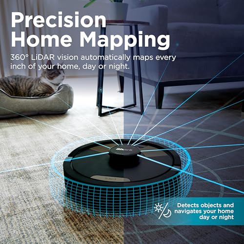 Shark Matrix Plus Robot Vacuum & Mop Combo, 60-Day Self-Emptying, AV2610WA | Matrix Clean Navigation for Carpet, Hard Floors & Pet Hair, HEPA, Sonic Mopping, Anti-Hair Wrap, LiDAR Mapping, Wi-Fi Control