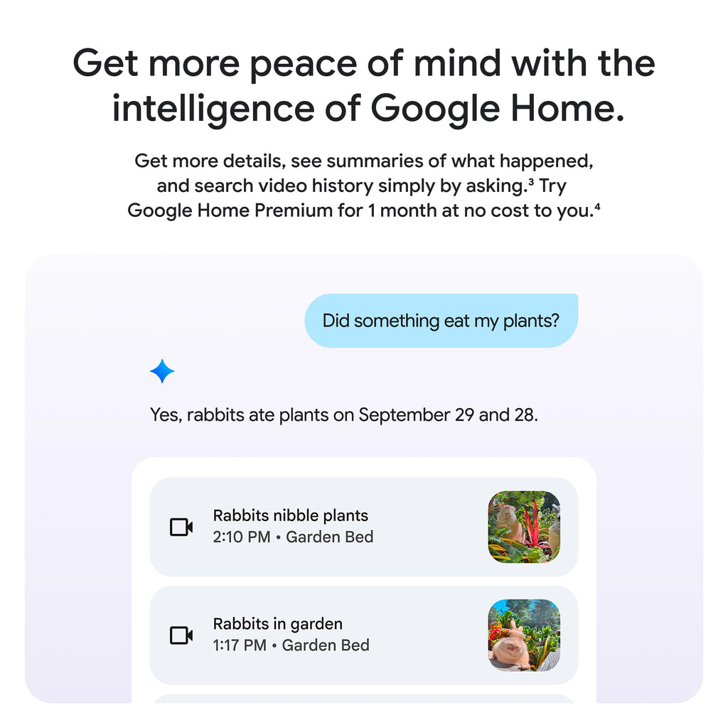 Google Nest Cam Outdoor (Wired, 2nd Gen) - Security Camera - 2025 - Snow | 2K video, motion detection, color night vision, 2-way audio, works with Google Home and Gemini, weather resistant
